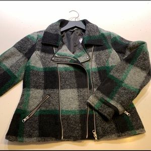 Linea Domani green/gray plaid jacket